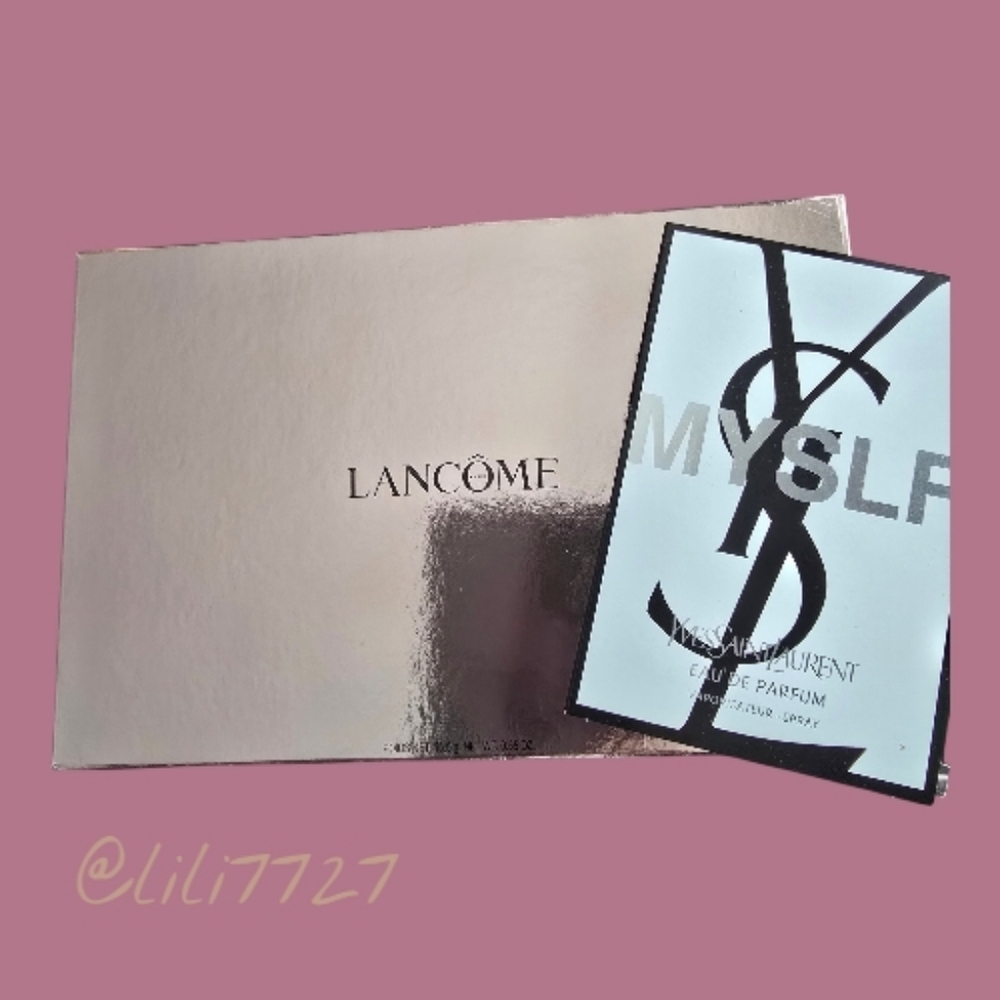 Lancome Holiday Rose Gold Palette And YSL Myself Edp .04flOz Spray Mens NIB - Picture 10 of 13